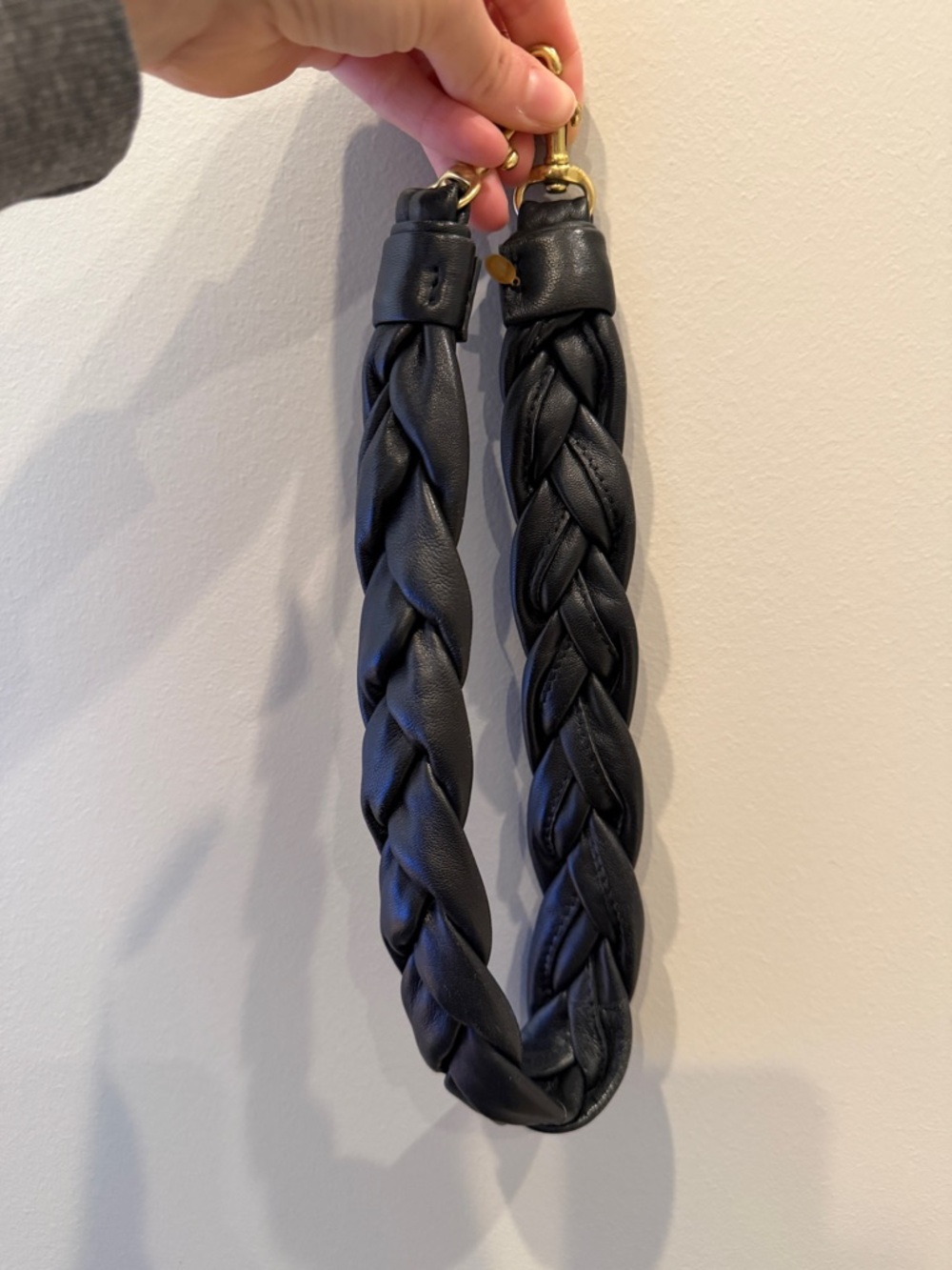 Clare V. Black Braided Leather Shoulder Strap - Picture 5 of 6